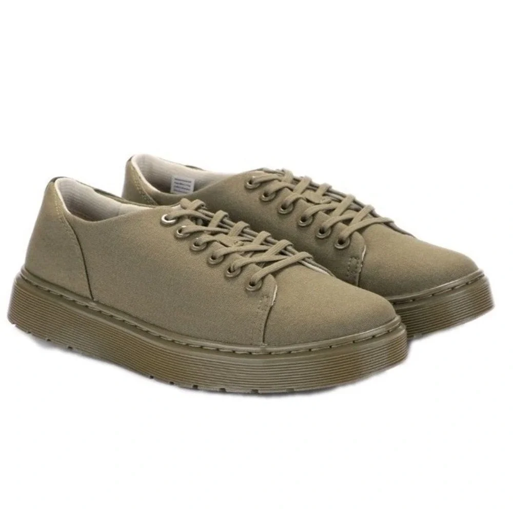 Dr. Martens Casual Canvas Lo-Top Fresh Take Olive Green Size 9 New